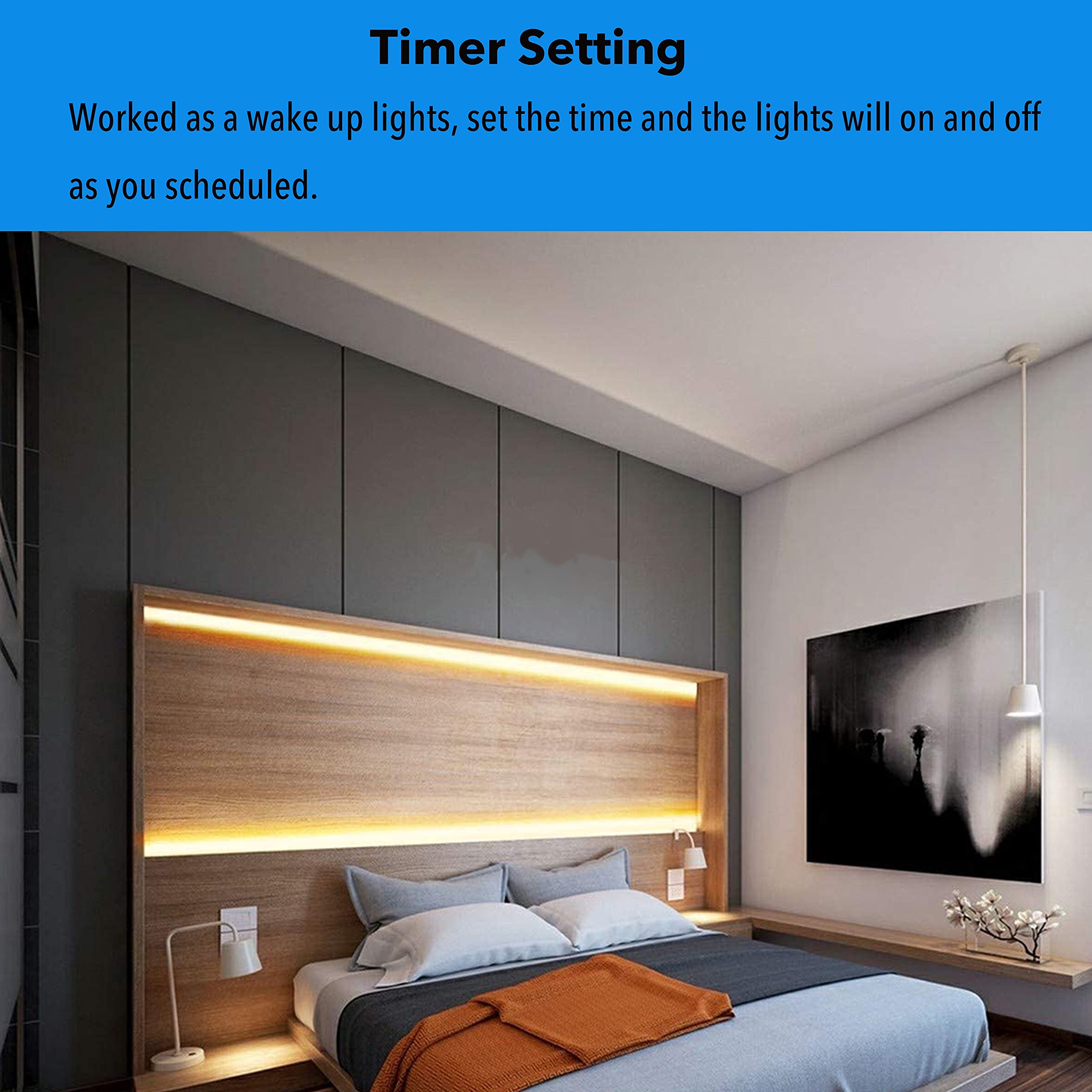 Smart LED Under Cabinet Lighting Dimmable Strip Lights - 6 Pack, Warm/Daylight/Cool White Adjustable, Alexa & Google Assistant Compatible, Phone App Control - Perfect for Kitchen, Cupboard, Shelf, Countertop, and Closet Lighting