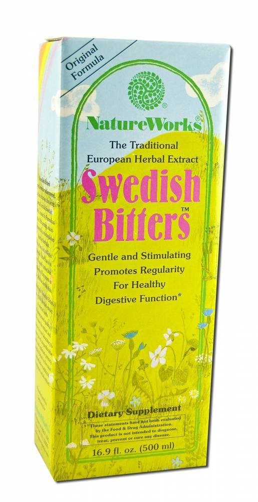 Natures Way Natureworks Swedish Bitters - Herbal Digestive Bitters Supplement for Gut Health & Digestion Support | Perfect for After Meals, Travel Wellness & Natural Detox