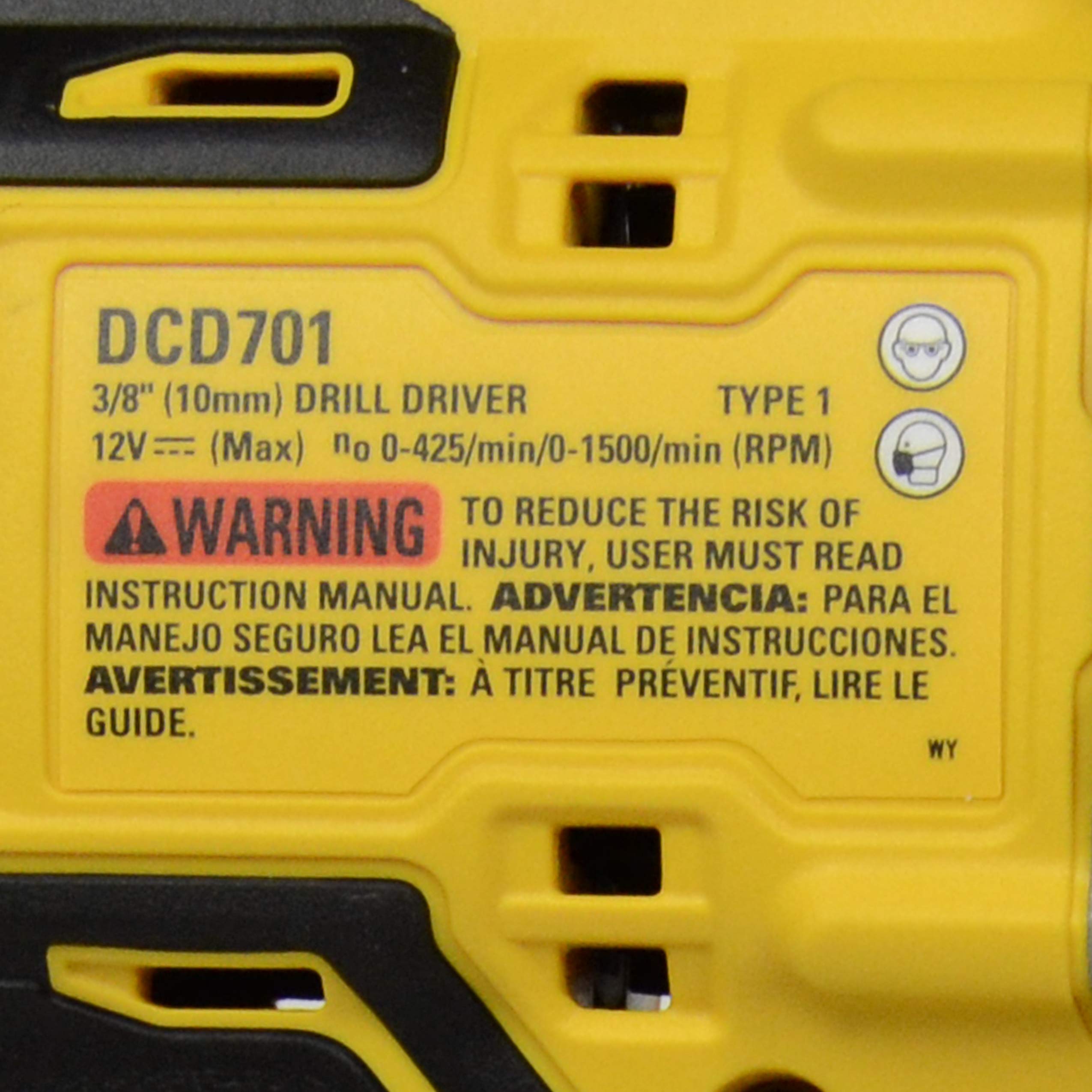 DEWALT DCD701 12V MAX Brushless 3/8-Inch Cordless Drill Driver - Compact Power Tool for Home DIY, Woodworking & Construction Projects