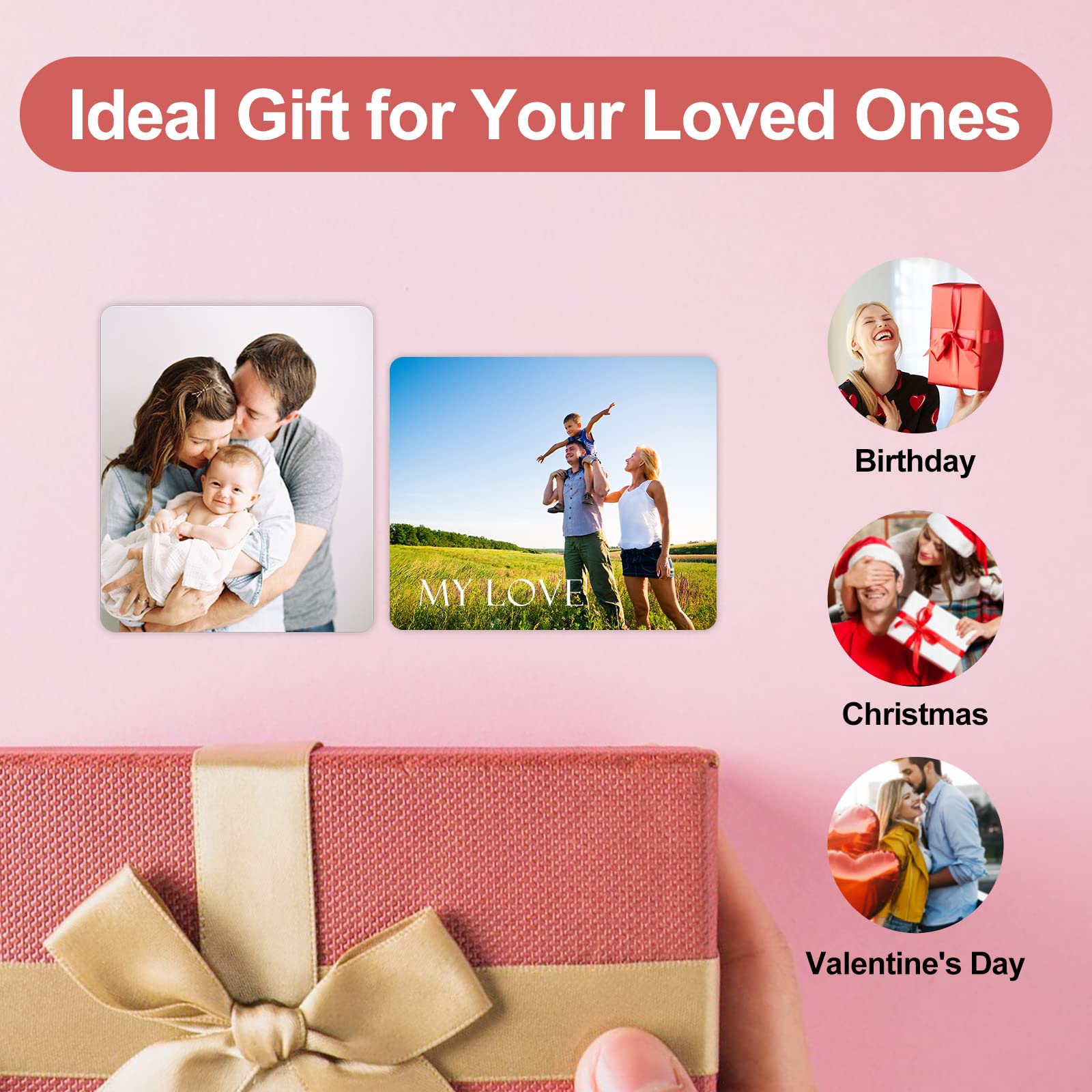 Custom Photo Mouse Pad 11.8x9.8 Inch - Personalized Collage Mouse Mat with Text - Unique Gaming & Office Desk Accessory - Perfect Gift for Christmas, Valentine's Day, Birthday & Anniversary - Great for Work, Gaming & Home Office Use