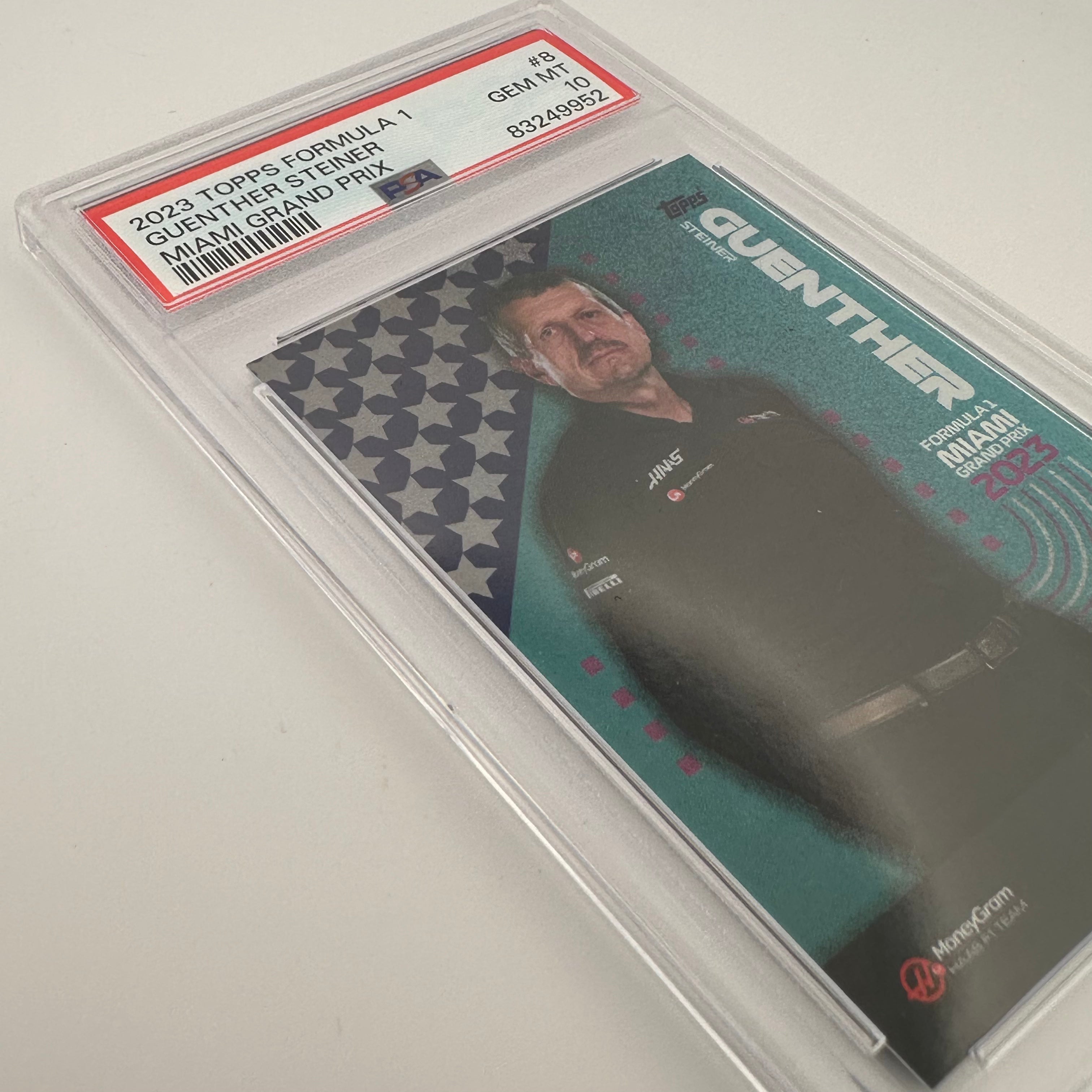 PSA 10 Graded Guenther Steiner #8 2023 Miami Grand Prix F1 Racing Card - Perfect for Collectors, Fans & Sports Memorabilia Enthusiasts