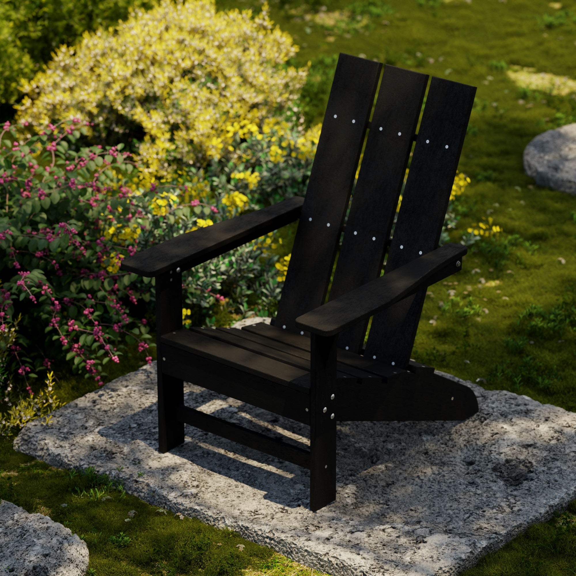 Freedom Modern Adirondack Chair - Weather-Resistant Outdoor Lounge Chair for Patio, Garden & Poolside Relaxation | Comfortable & Durable Polywood Furniture