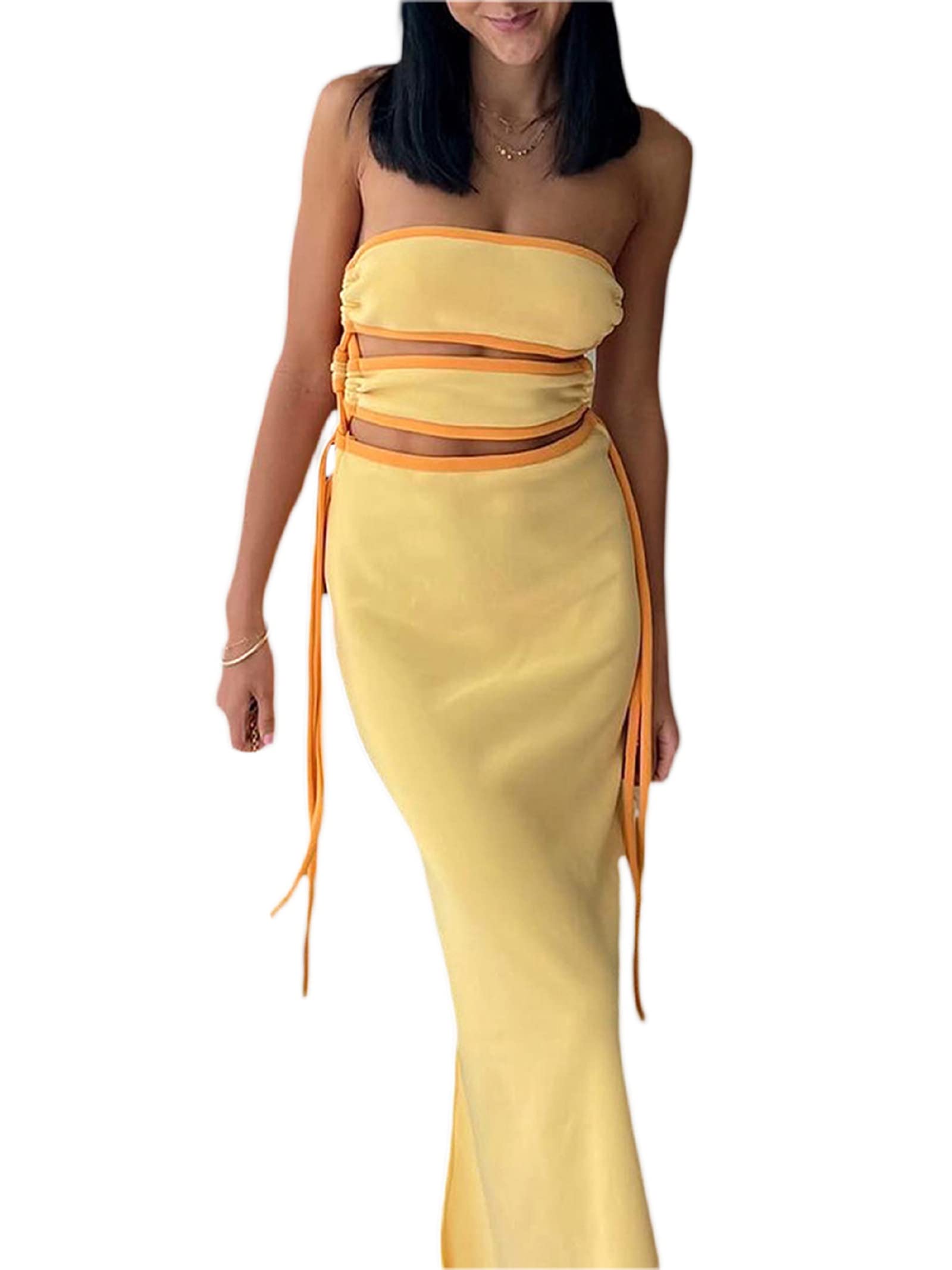 Strappy Floral Print Maxi Long Dress for Women - Spaghetti Strap Backless Bodycon Split Y2K Style Summer Beach Party & Evening Wear
