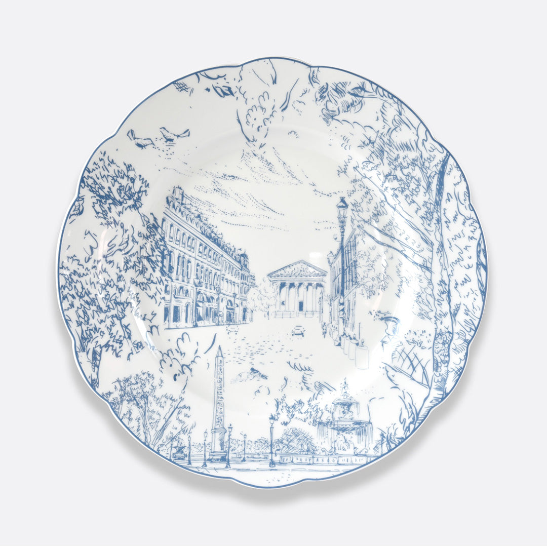 Elegant Tout Paris Dinner Plates Set of 6 - Premium Porcelain Plates for Fine Dining, Dinner Parties & Home Decor | Dishwasher & Microwave Safe