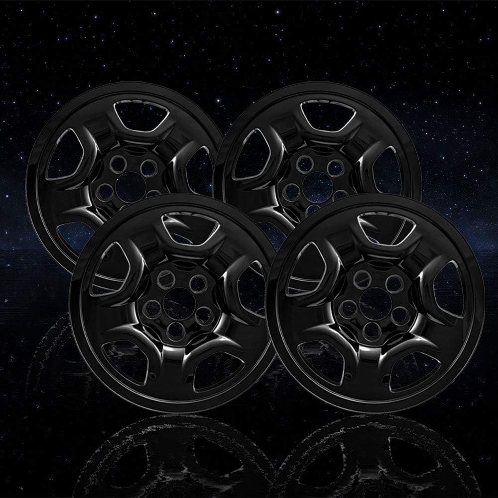 Gloss Black 5 Spoke 16 Inch Wheel Skins for Jeep Renegade 2015-2021 | Replacement Wheel Covers for Off-Road & Urban Driving