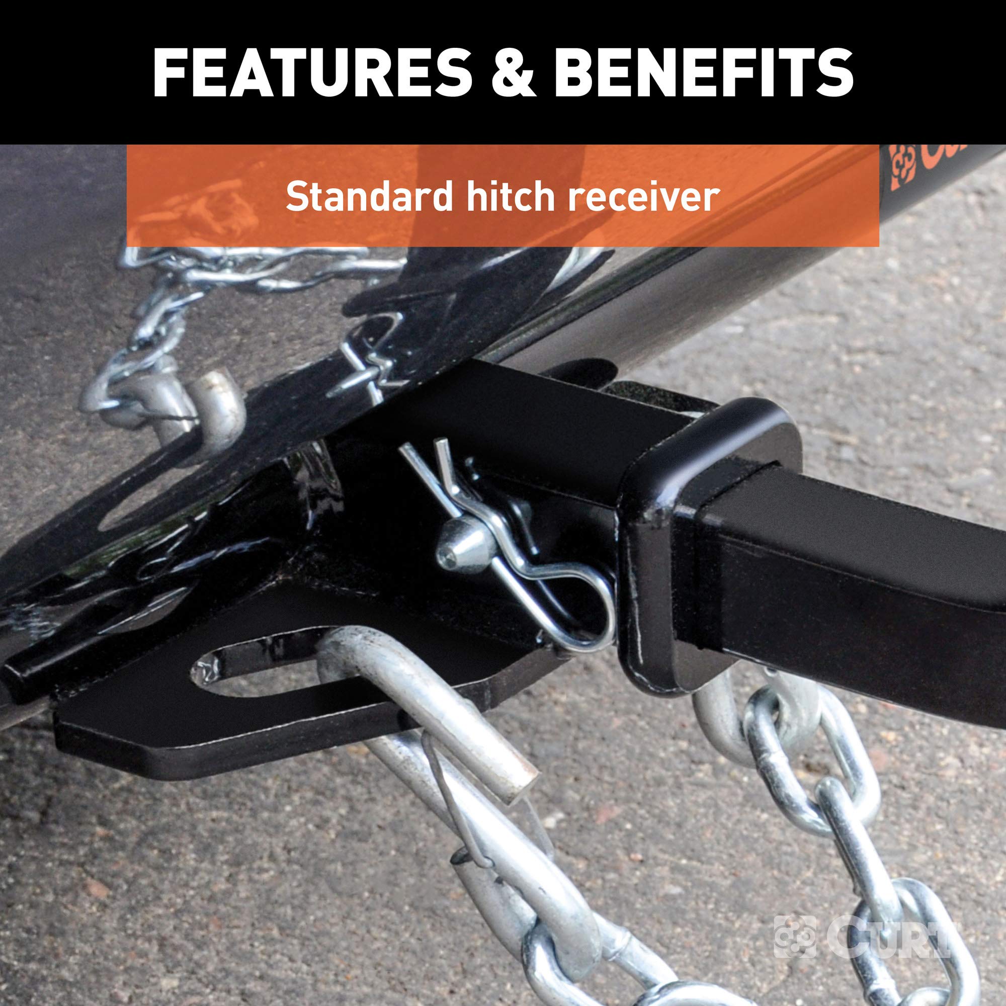 CURT 11412 Class 1 Trailer Hitch 1-1/4 Inch Receiver for Volkswagen Golf & GTI - Black | Towing Bike Rack & Cargo Carrier | Perfect for Camping, Road Trips & Outdoor Adventures