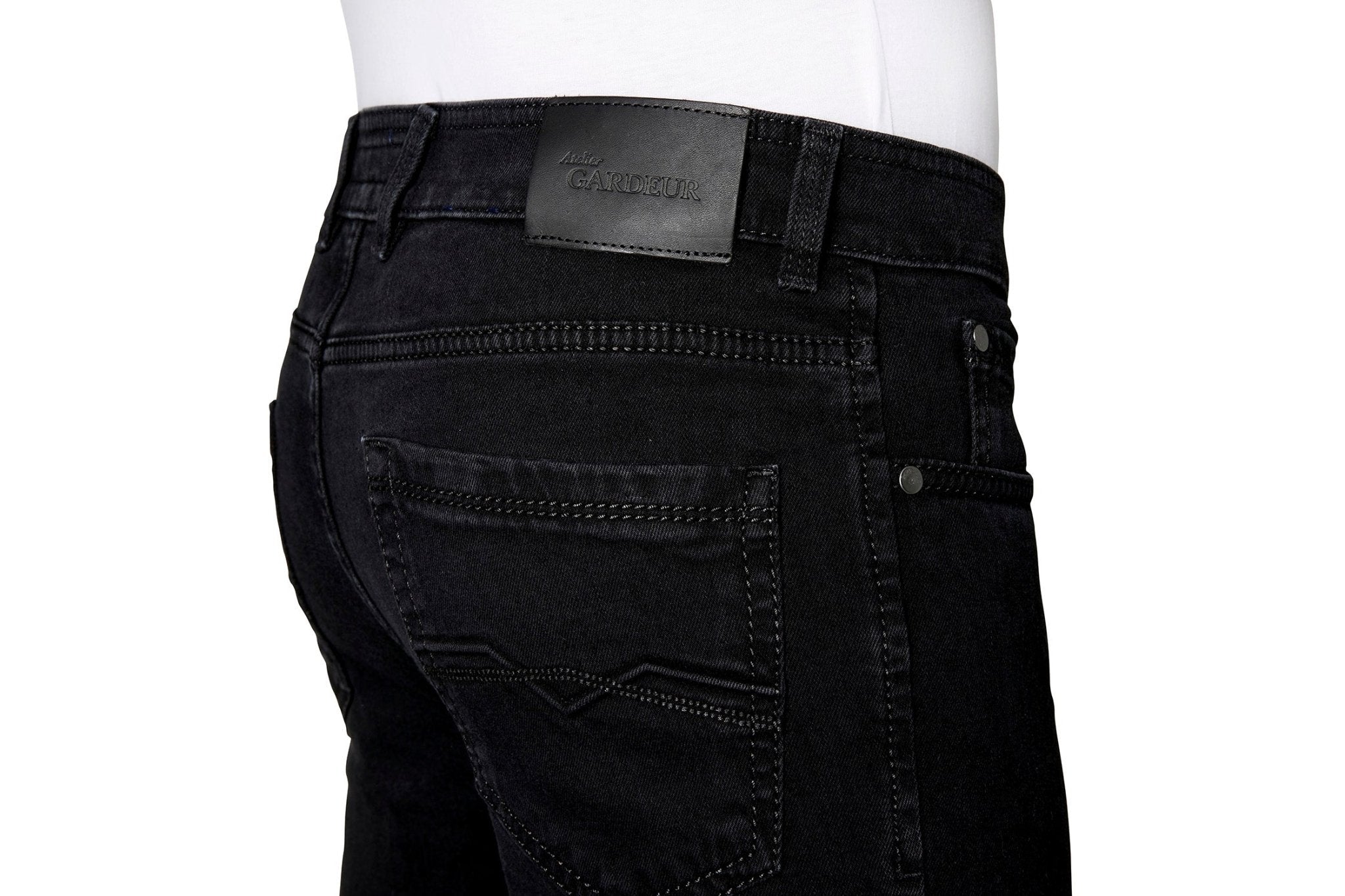 GARDEUR BATU SUPERFLEX DENIM JEANS for Men - 32 Inch Length, Black (799) - Comfortable Stretch Jeans for Casual Wear & Office