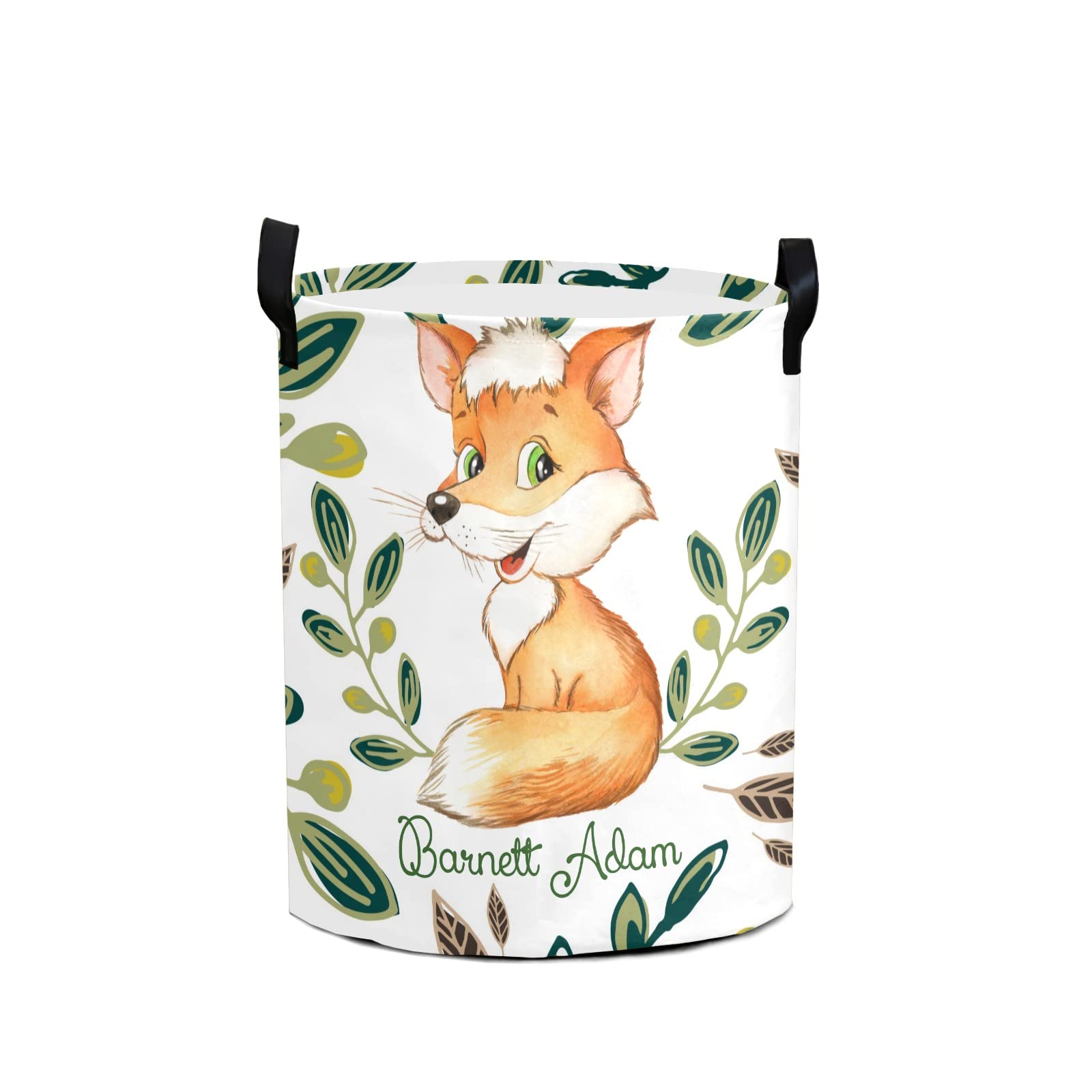 Personalized Fox Forest Laundry Hamper - Collapsible Waterproof Clothes Basket with Handles, 50L Storage Bin for Bedroom, Bathroom & College Dorm | Perfect for Organizing Clothes, Toys and Laundry Essentials