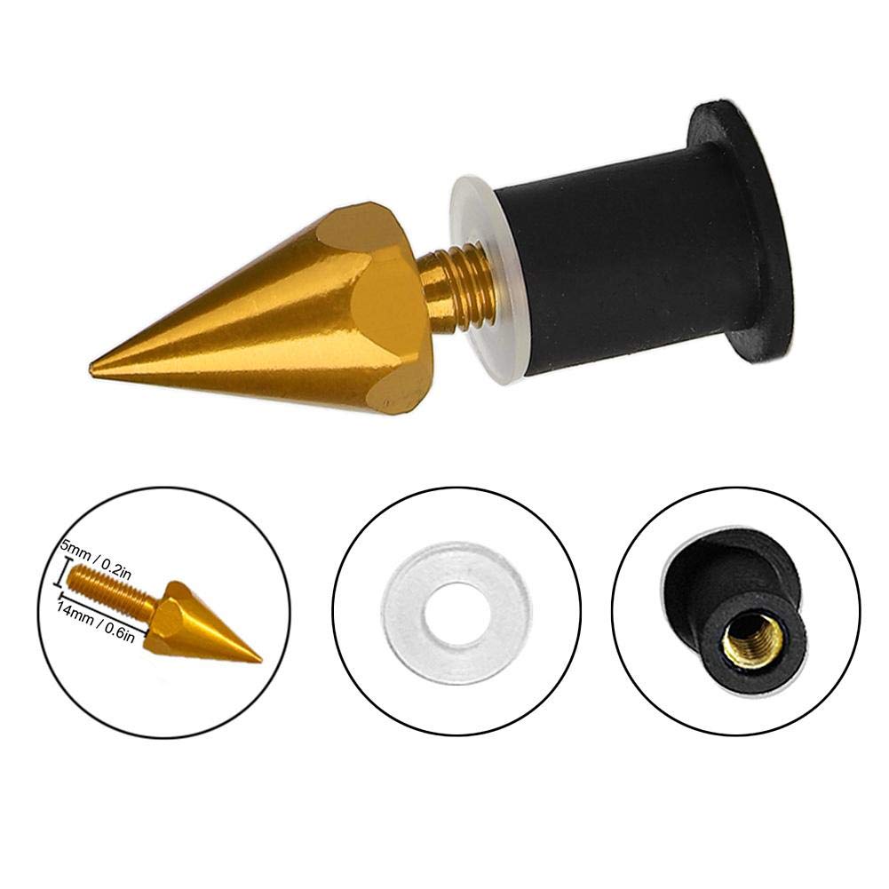 **M5 Motorcycle Wind Screen Bolts & Fairing Screws Kit - Universal Fit for Bikes & Scooters - Gold Spike Windshield Screw Nuts (Ideal for Custom Bike Upgrades & Windshield Repairs)**
