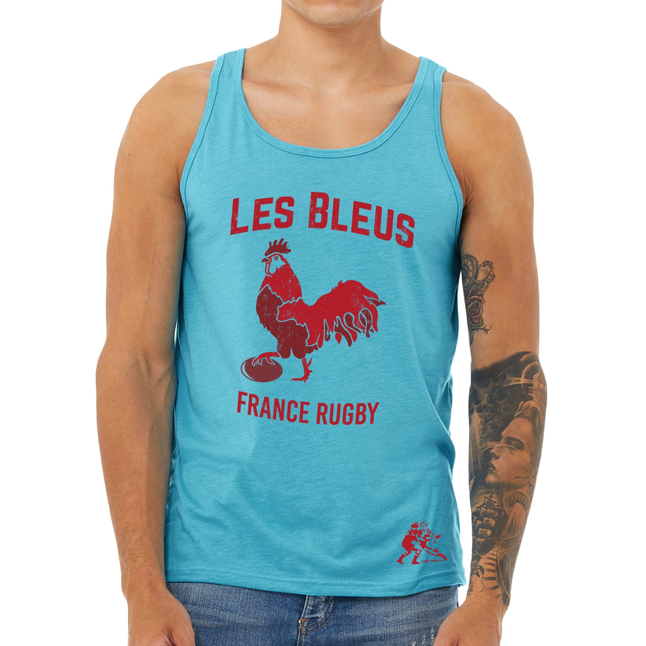 France Rugby Tank Top for Men - Breathable & Lightweight Sports Jersey - Perfect for Rugby Games, Training & Fan Support