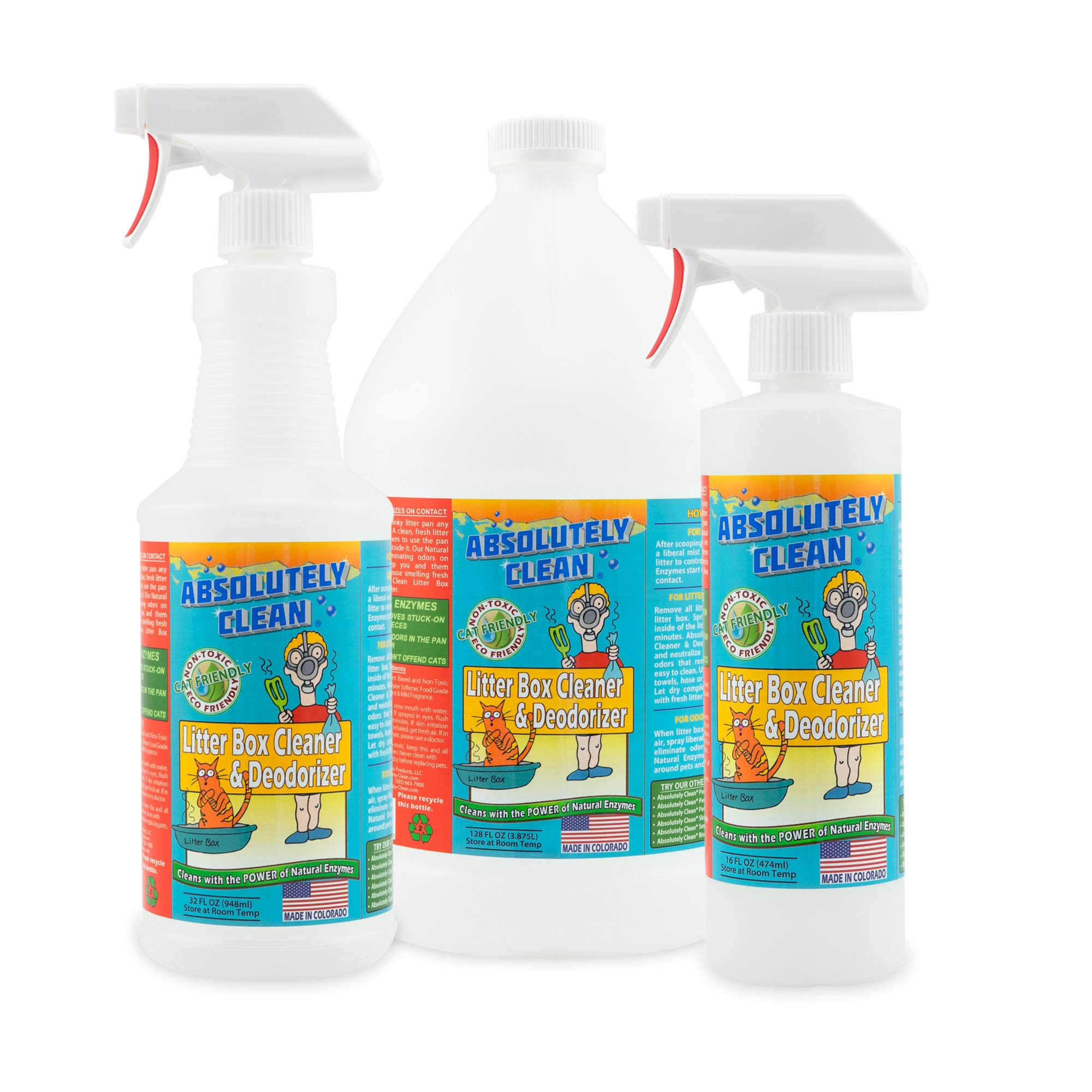 Premium Litter Box Cleaner & Odor Eliminator - Fast-Acting Cat Litter Deodorizer for Urine & Feces Odors | Extends Litter Life | Ideal for Multi-Cat Homes & Small Spaces