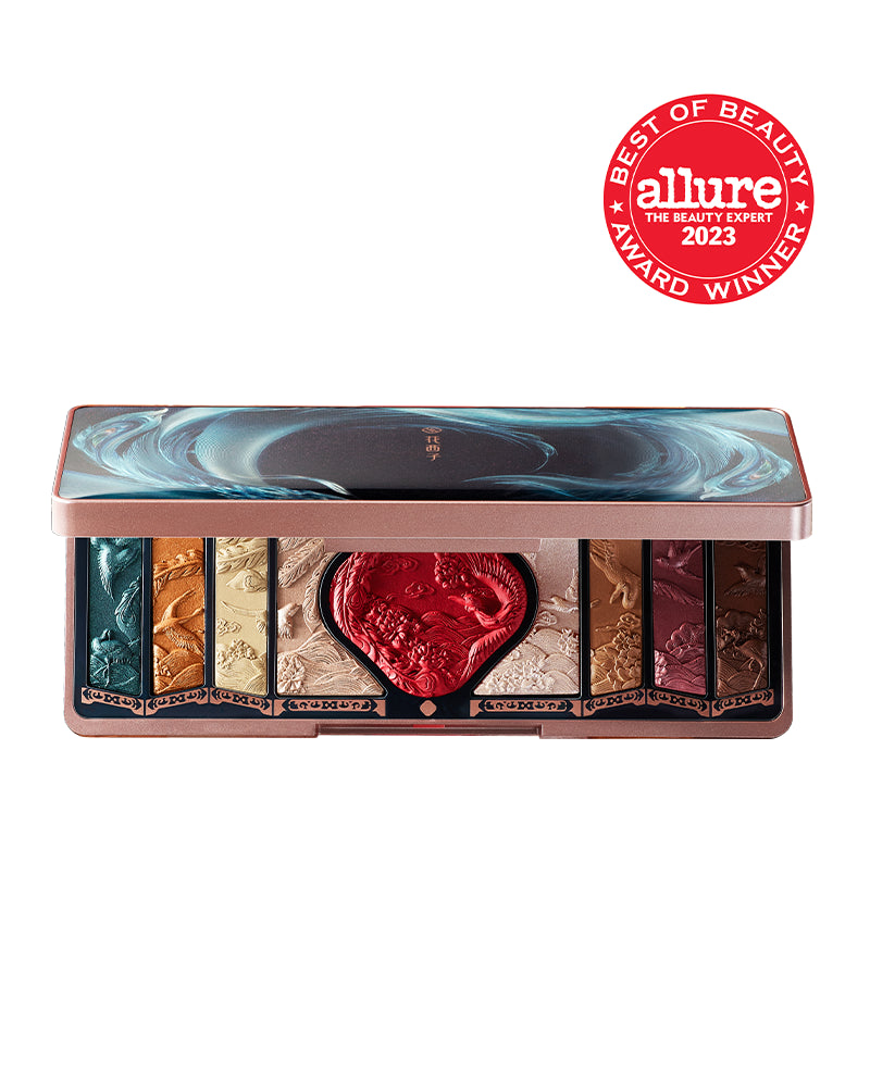 Floral Engraved Phoenix Makeup Palette - 12 Color Eyeshadow & Blush Set for Professional & Everyday Makeup | Perfect for Bridal, Party & Special Occasion Looks