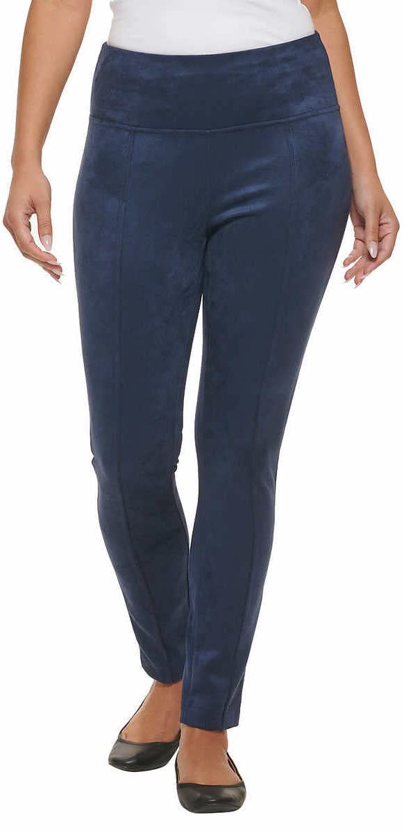 Andrew Marc Women's Faux Suede Pants - Lightweight & Comfortable for Work & Travel