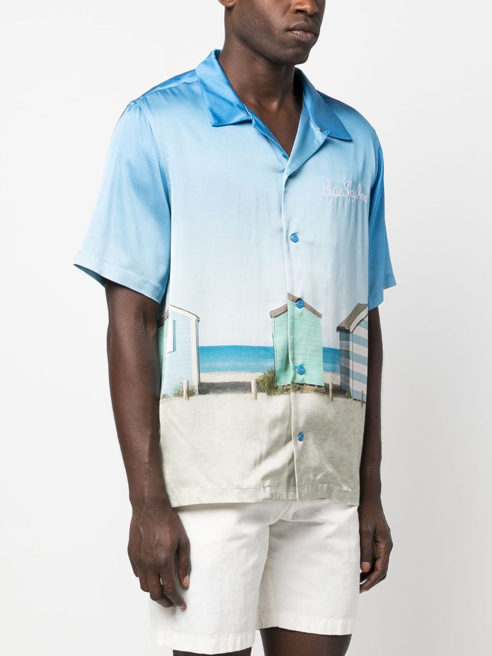 BLUE SKY INN Clear Blue Shirts for Men - Casual Comfort Wear for Everyday Outings & Travel