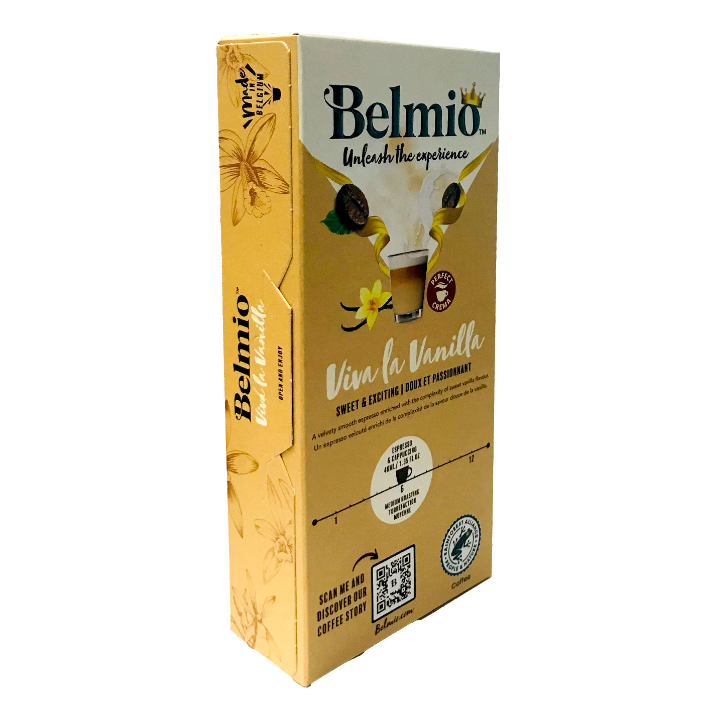 Belmio Viva La Vanilla Nespresso® Compatible Coffee Pods - 10 Count Pack of Premium Espresso Capsules for Home & Office Use