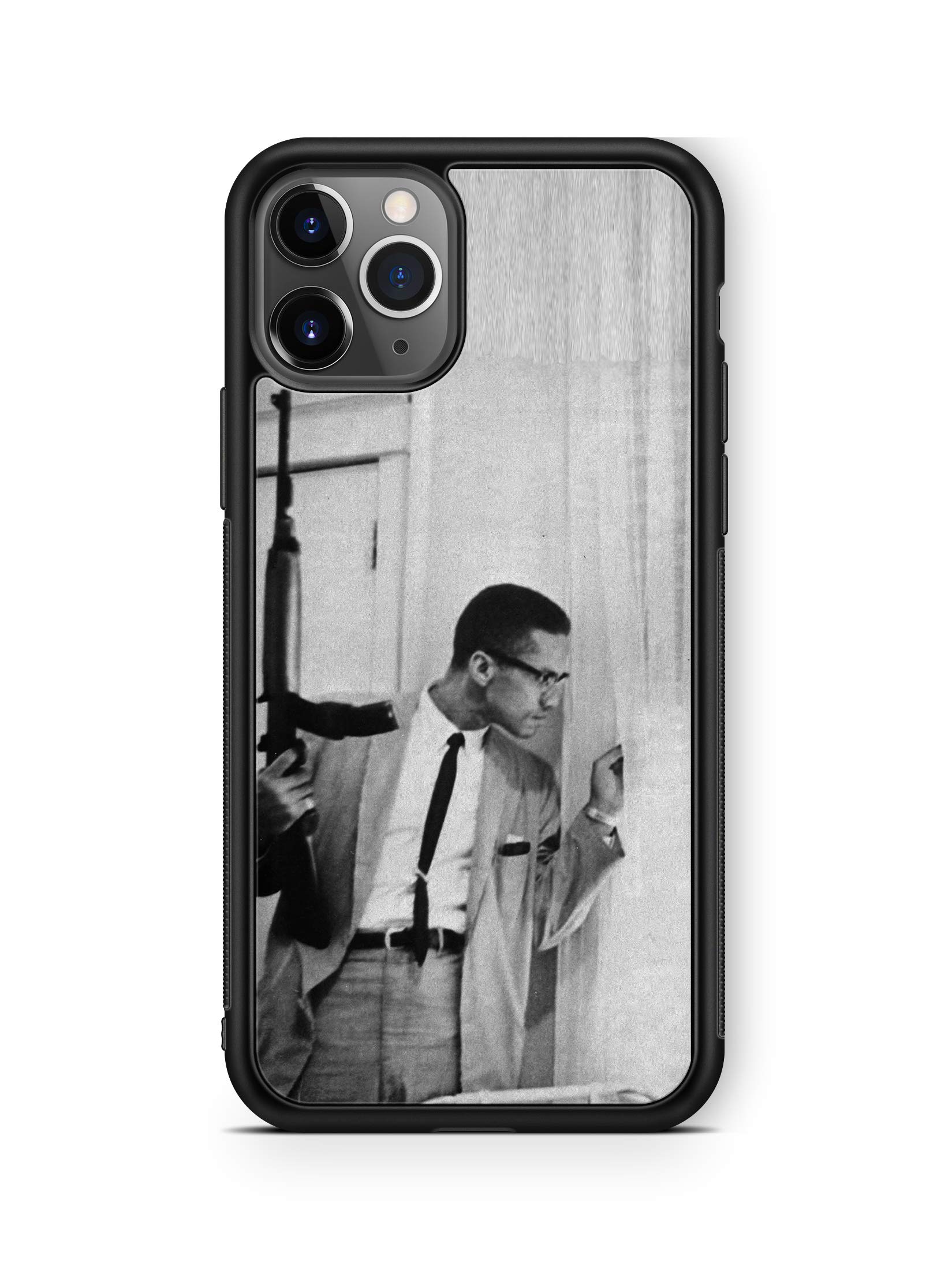 Malcolm X with Rifle iPhone 11 Pro Case - Shockproof Hybrid Rubber Protective Cover for iPhone 11 Pro - Perfect for Daily Use, Travel & Showcasing Unique Style