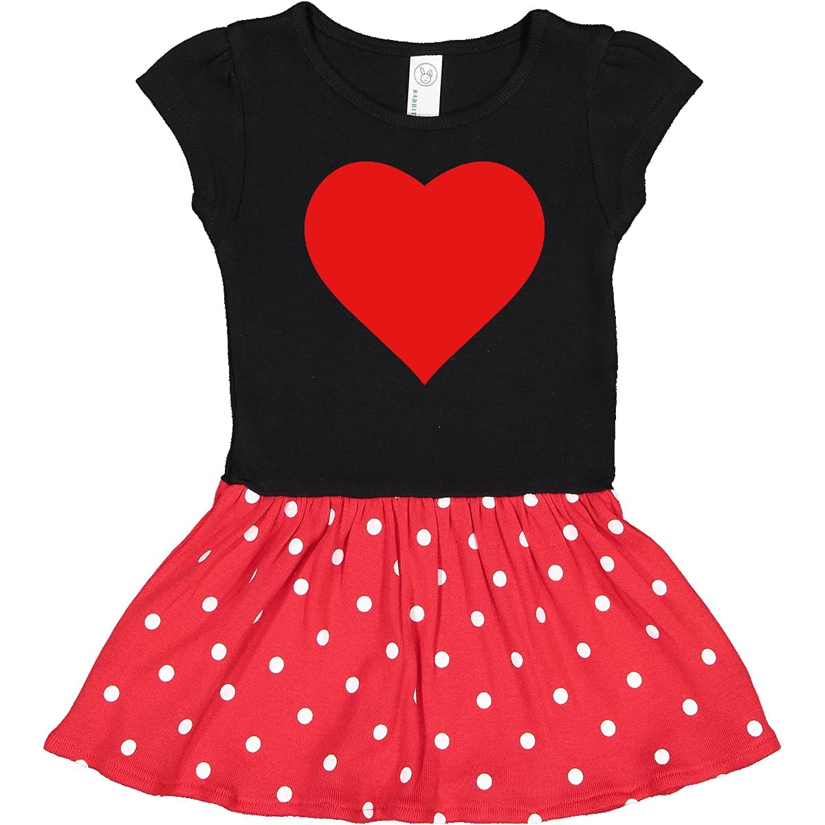 Inktastic Red Heart Infant Dress - Adorable Baby Girl Outfit for Holidays, Photos & Special Occasions