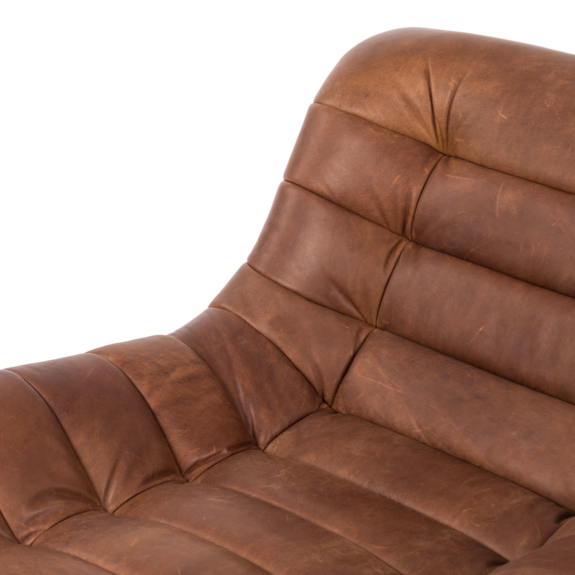 Vintage Heirloom Leather Swivel Chair - Handcrafted Genuine Leather Recliner for Living Room, Office & Lounge - Classic Home Decor & Comfortable Seating