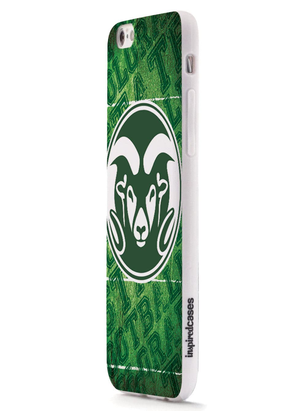 3D Textured iPhone 15 Pro Max Case with Rubber Bumper - Colorado State University Rams Football Design Protective Cover for Apple iPhone 15 Pro Max - Perfect for School Pride & Game Day Protection