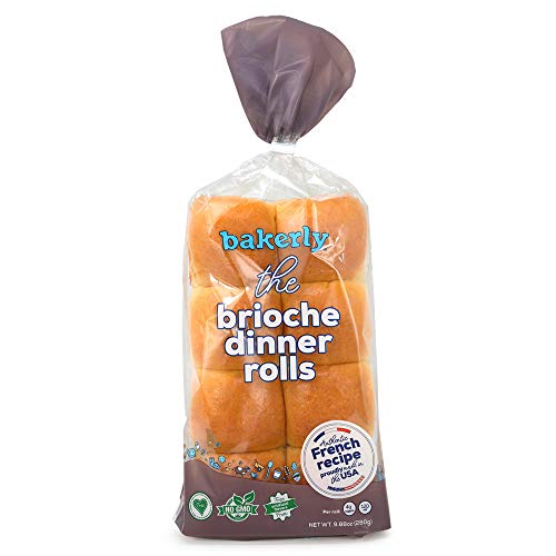 Bakerly Brioche Dinner Rolls - Pack of 4 (8-Count Each, 32 Total Rolls) | Soft & Buttery French Pastry | Perfect for Breakfast, Sandwiches & Holiday Meals