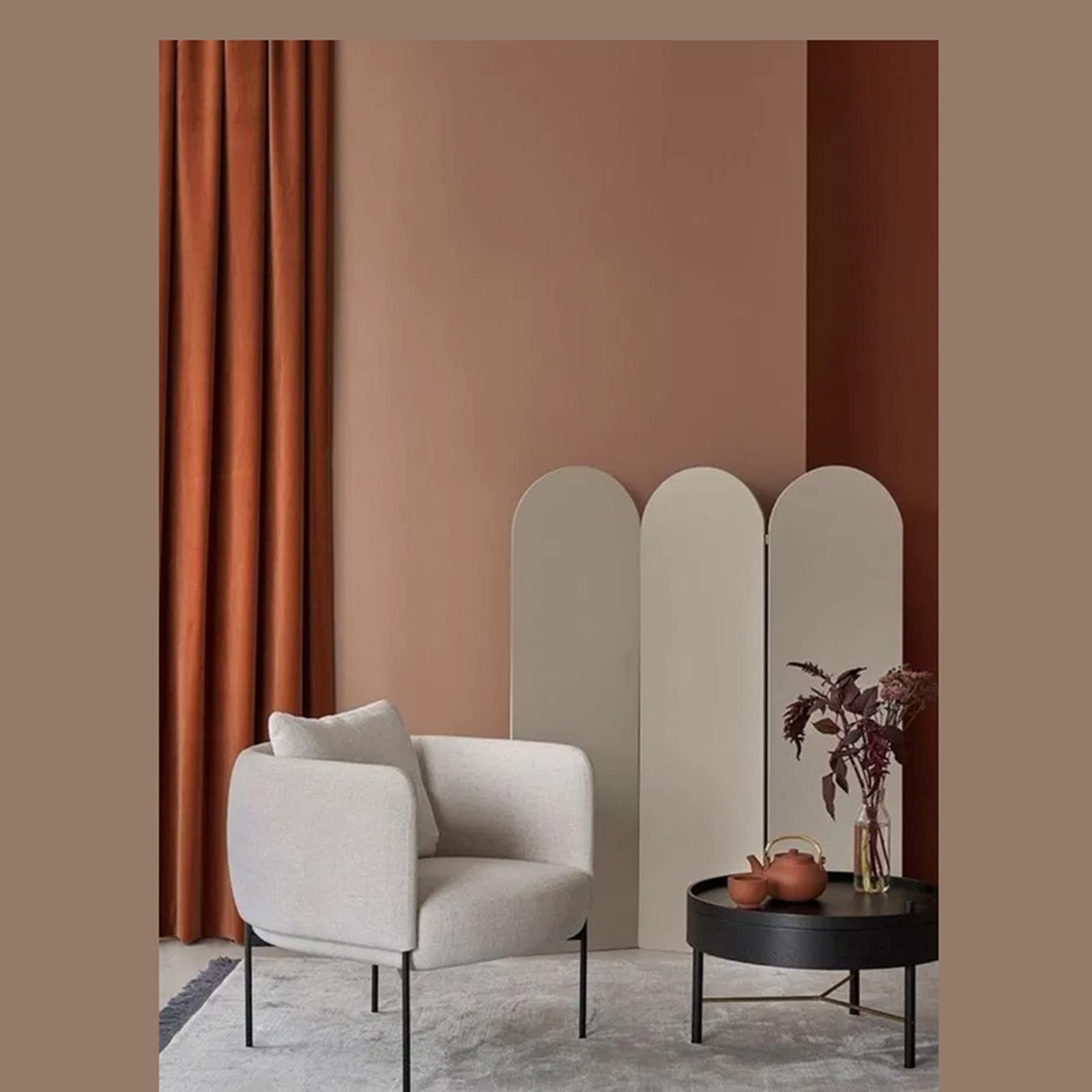 Luxury Velvet Fabric Shower Curtain - Waterproof Bathroom Curtain with Rust-Resistant Grommets, Machine Washable for Bathtub - Perfect for Modern Bathroom Decor & Spa-Like Shower Experience