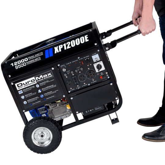 DuroMax XP12000E 9500W/12000W Dual Fuel Portable Generator with Electric Start - Ideal for Home Backup Power, Camping & Emergency Use