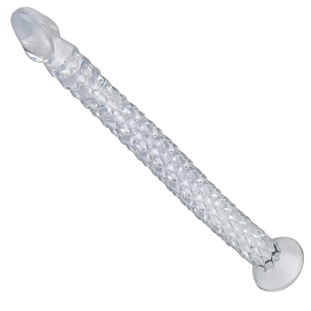 Extra Long 16 Inch TPE Anal Plug - Transparent Stretching Dildo for G-Spot & Prostate Stimulation - Flexible Adult Sex Toy for Men, Women & Couples - Beginner to Advanced Anal Training & Pleasure Play