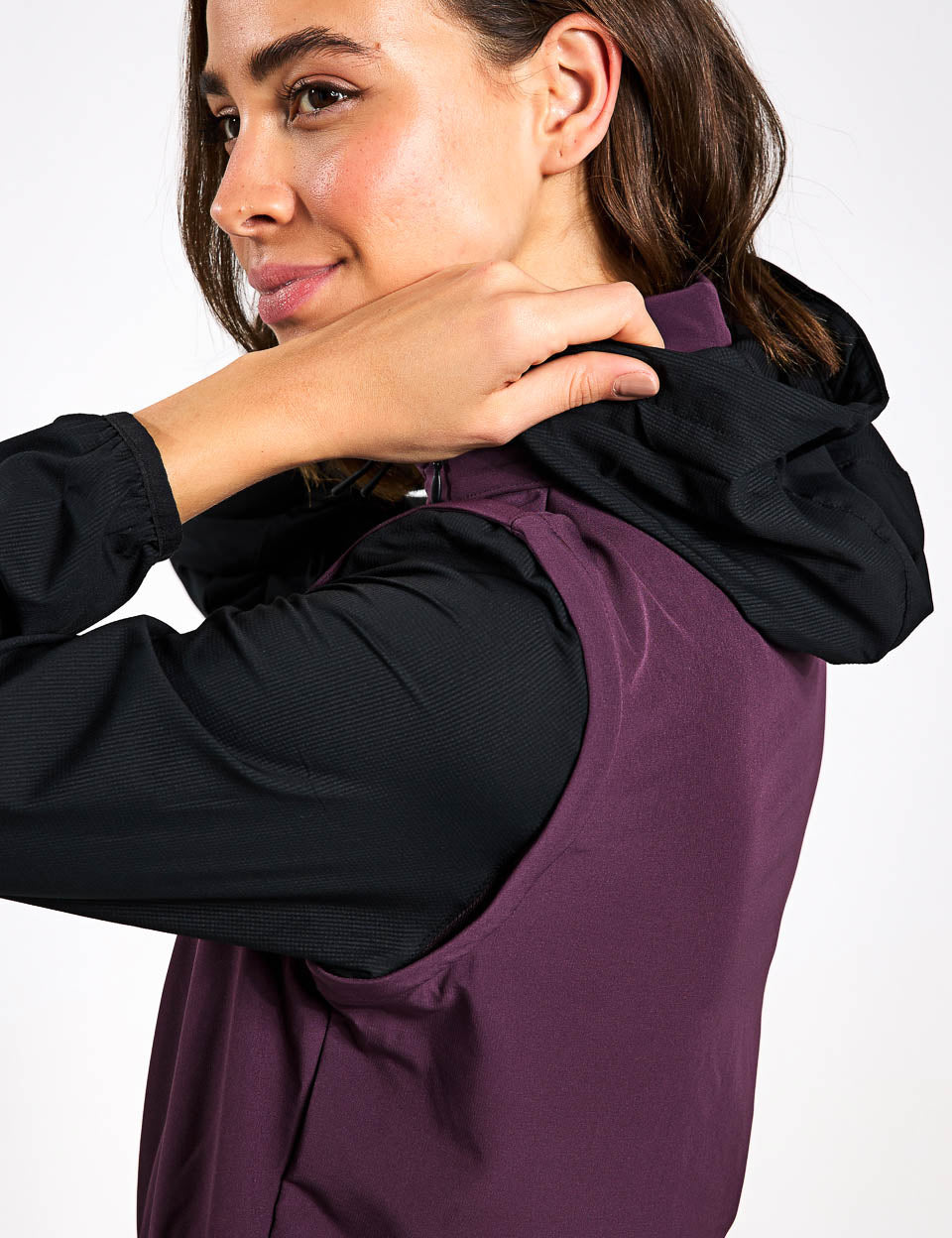 Stormwear Convertible Sports Jacket - Lightweight Waterproof Windbreaker for Running, Hiking & Outdoor Activities (Blackberry)