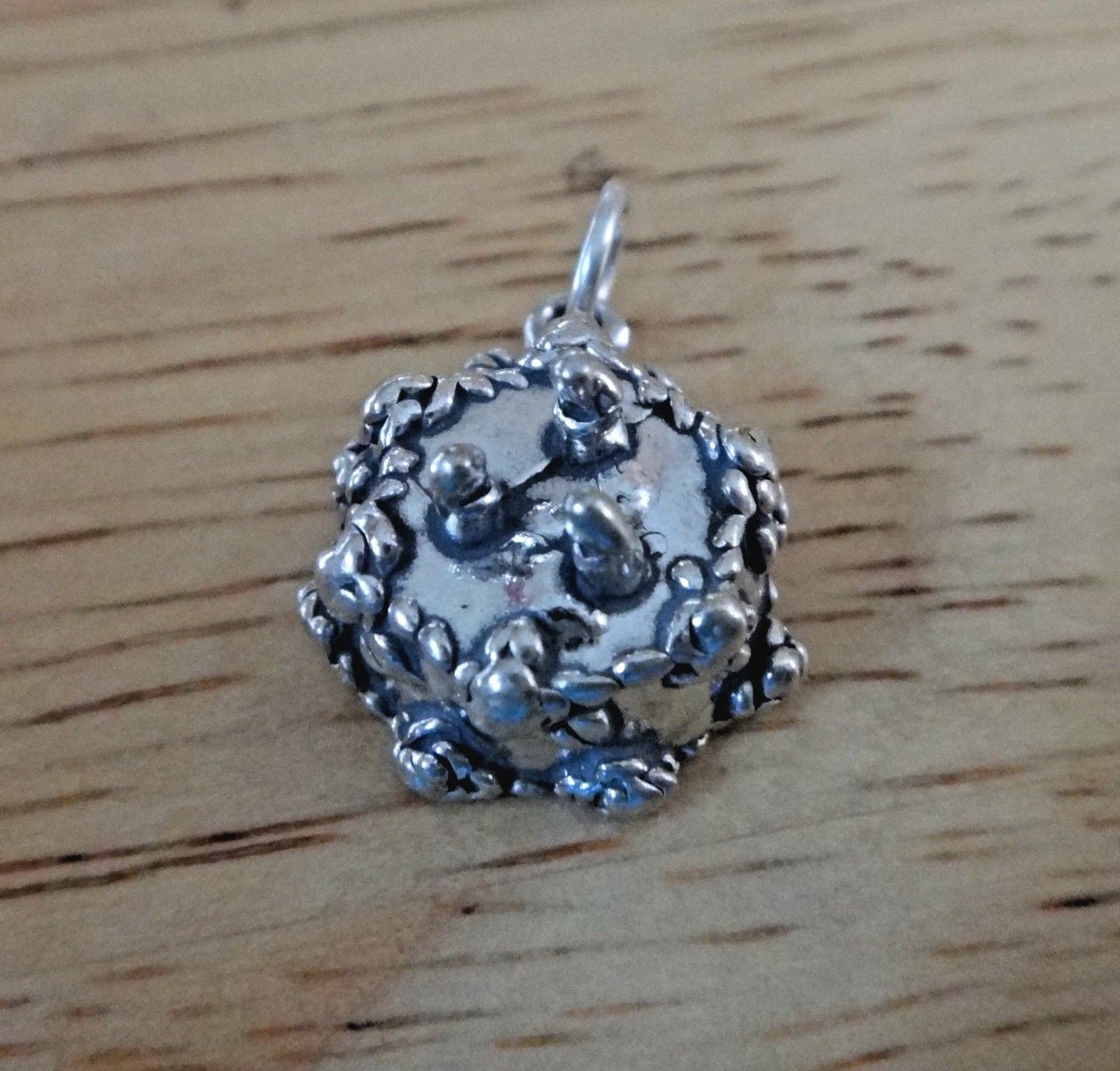 Sterling Silver 3D 10x15mm 3g Hollow Birthday Cake Charm for Jewelry Making - Perfect for DIY Bracelets, Necklaces & Cake Decorations