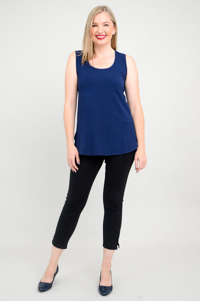 Stylish Jazz Tank Top for Women - Soft Bamboo Fabric in Indigo Blue - Perfect for Yoga, Summer Outfits & Casual Wear