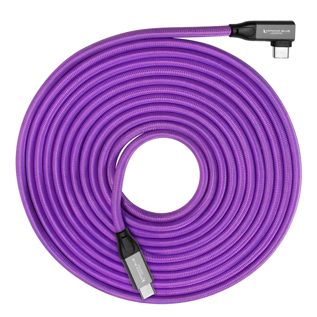Kondor Blue Gerald Undone 15FT USB-C Tethering & 100W PD Fast Charging Cable for DSLR Cameras, Laptops, and Mobile Devices - Perfect for Photography Studios, Travel, and Remote Work