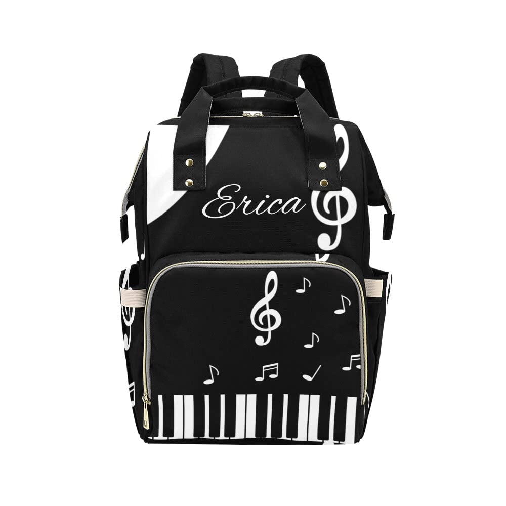 Custom Personalized Name Guitar Diaper Bag - Waterproof Nursing Tote & Mummy Backpack for Travel, Outdoor, and Baby Essentials - Perfect for Moms On-the-Go, Park Outings, and Family Trips