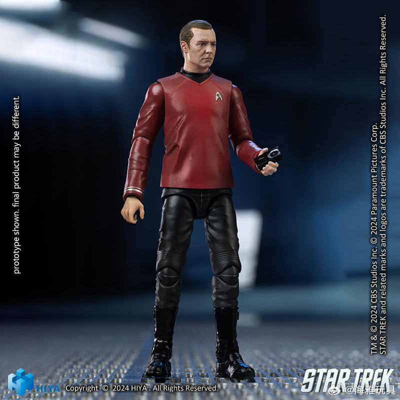 1/18 HIYA 4-Inch Action Figure - Exquisite Mini Series STAR TREK 2009 Scotty Collectible Toy | Perfect for Display, Gifts & Star Trek Fans