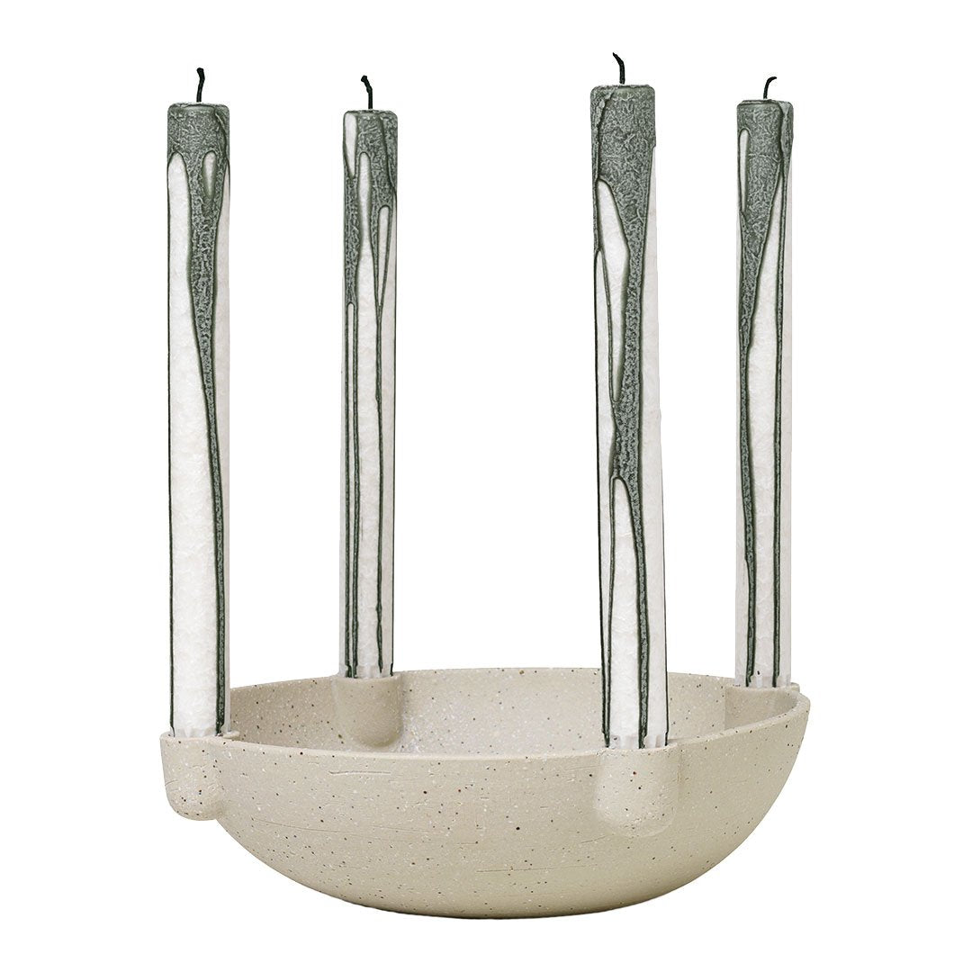Ceramic Bowl Candle Holder - Elegant Decorative Centerpiece for Dining Table, Wedding, and Home Decor
