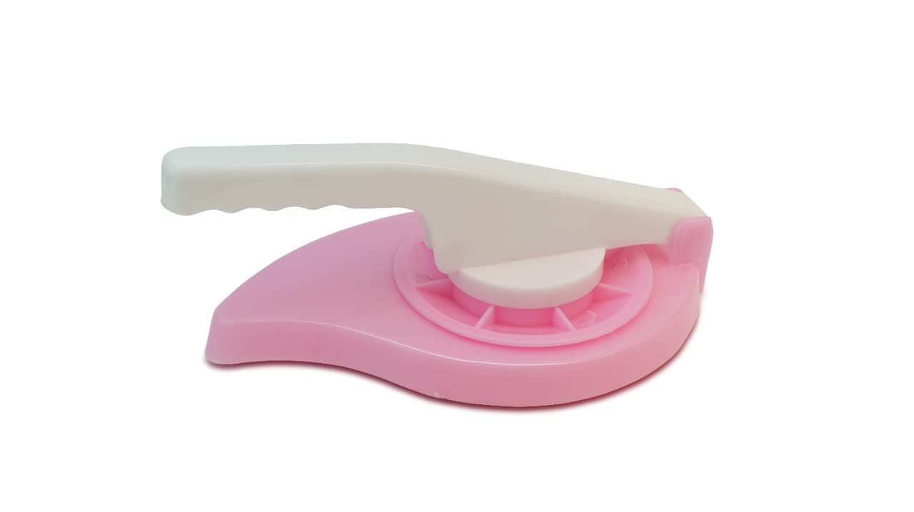 Nexellar Hand Press Puri Maker - Unbreakable Plastic Manual Puri Press with Handle for Kitchen | Perfect for Making Thepla, Paratha, Chapati, Khakhra, Momos, Naan, Roti | Ideal for Home Cooking, Indian Cuisine & Restaurant Use (Pack of 1)