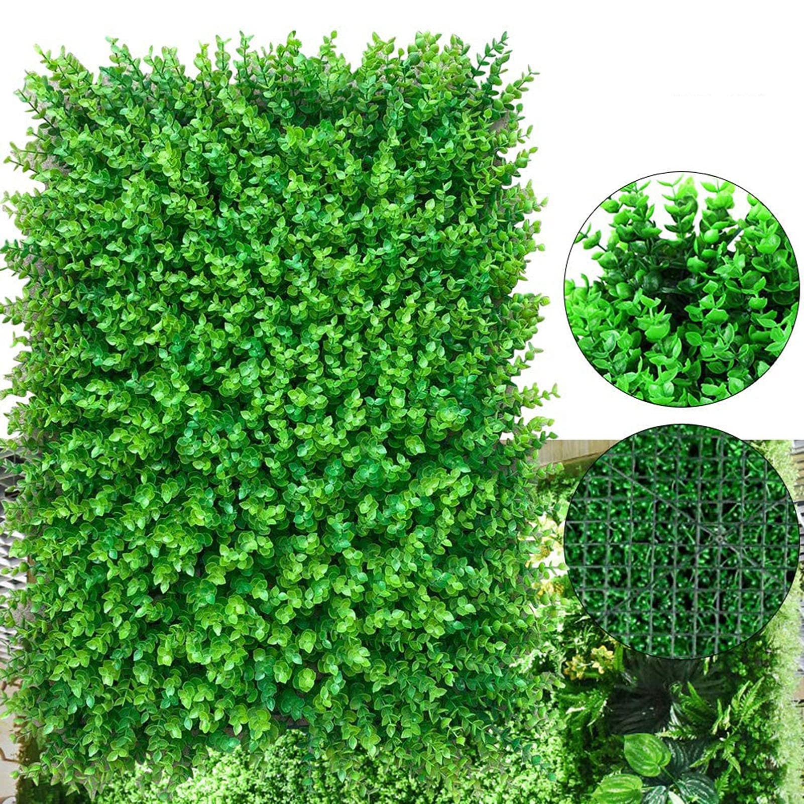 UV Protected Artificial Boxwood Hedges Panels (4pcs) - Faux Ivy Privacy Screen for Outdoor Fence & Garden Decoration - Perfect for Patio, Balcony & Backyard Privacy Solutions