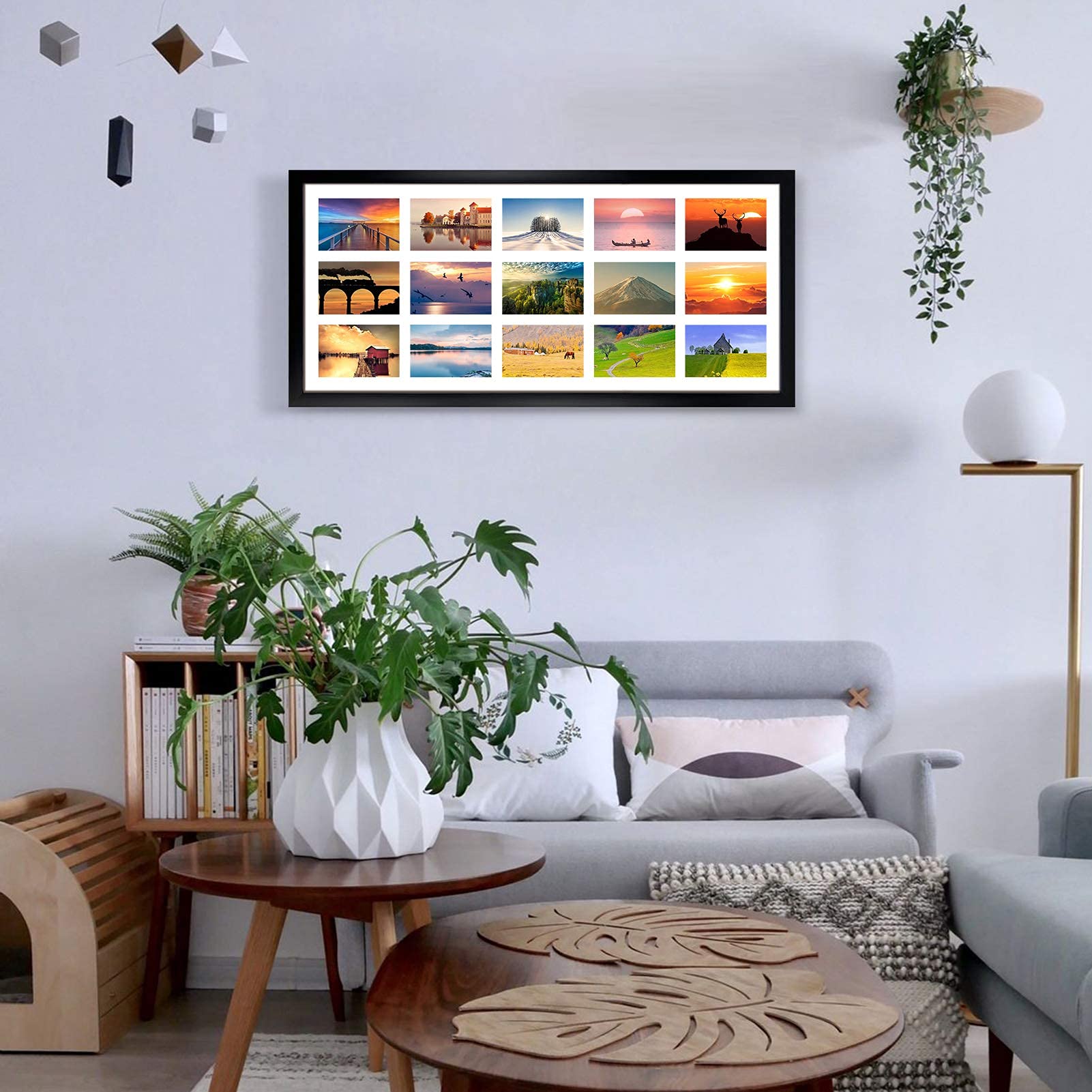 4x6 Collage Picture Frames 2 Pack - 15 Openings Wall Photo Display for Home Decor