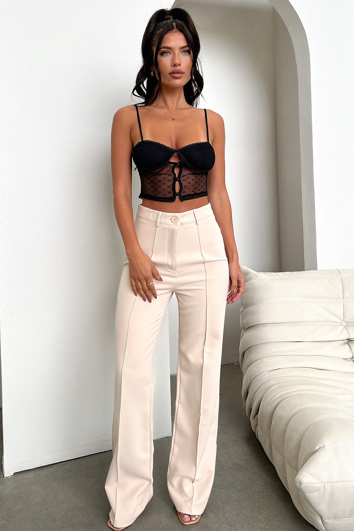 Kacey Crop Top for Women - Black Slim Fit Short Sleeve Shirt for Casual Wear & Summer Outfits