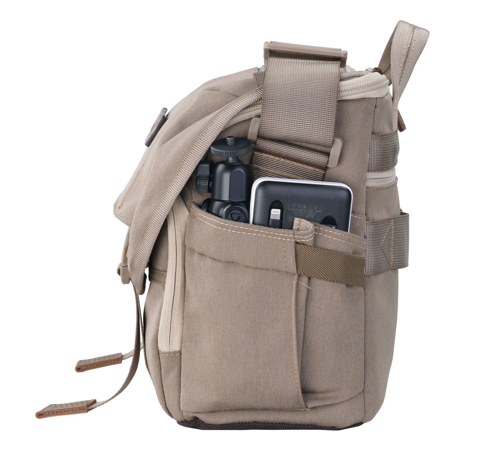 VEO Range 32M BG Beige Messenger Camera Bag - Waterproof DSLR Shoulder Bag for Photographers, Travel & Outdoor Shooting - Perfect for Hiking, Street Photography and Daily Commute