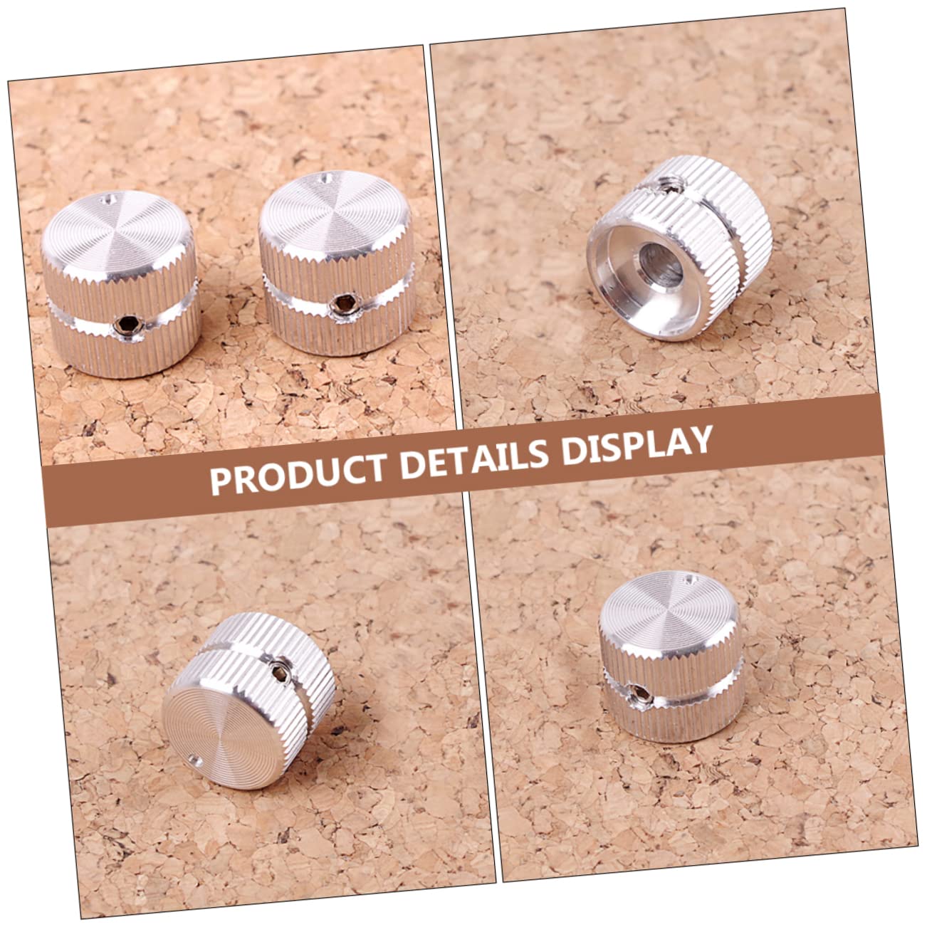 Milisten Solid Volume Tone Control Knobs for Electric Guitars - Premium Metal Round Guitar Parts with Silver Alloy Finish - Perfect for DIY Guitar Repair, Upgrade & Customization