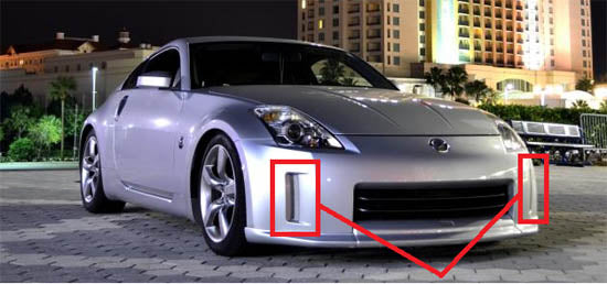 2006-2009 Nissan 350Z 370Z Style Switchback LED Daytime Running Lights & Turn Signals - DRL Fog Lights for Enhanced Visibility & Safety