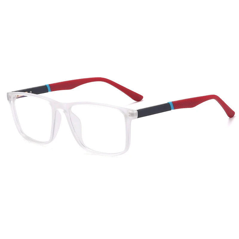 CCspace Unisex Full Rim Square TR90 Titanium Eyeglasses Frame 57307 - Lightweight & Durable Glasses for Work, Reading & Everyday Wear