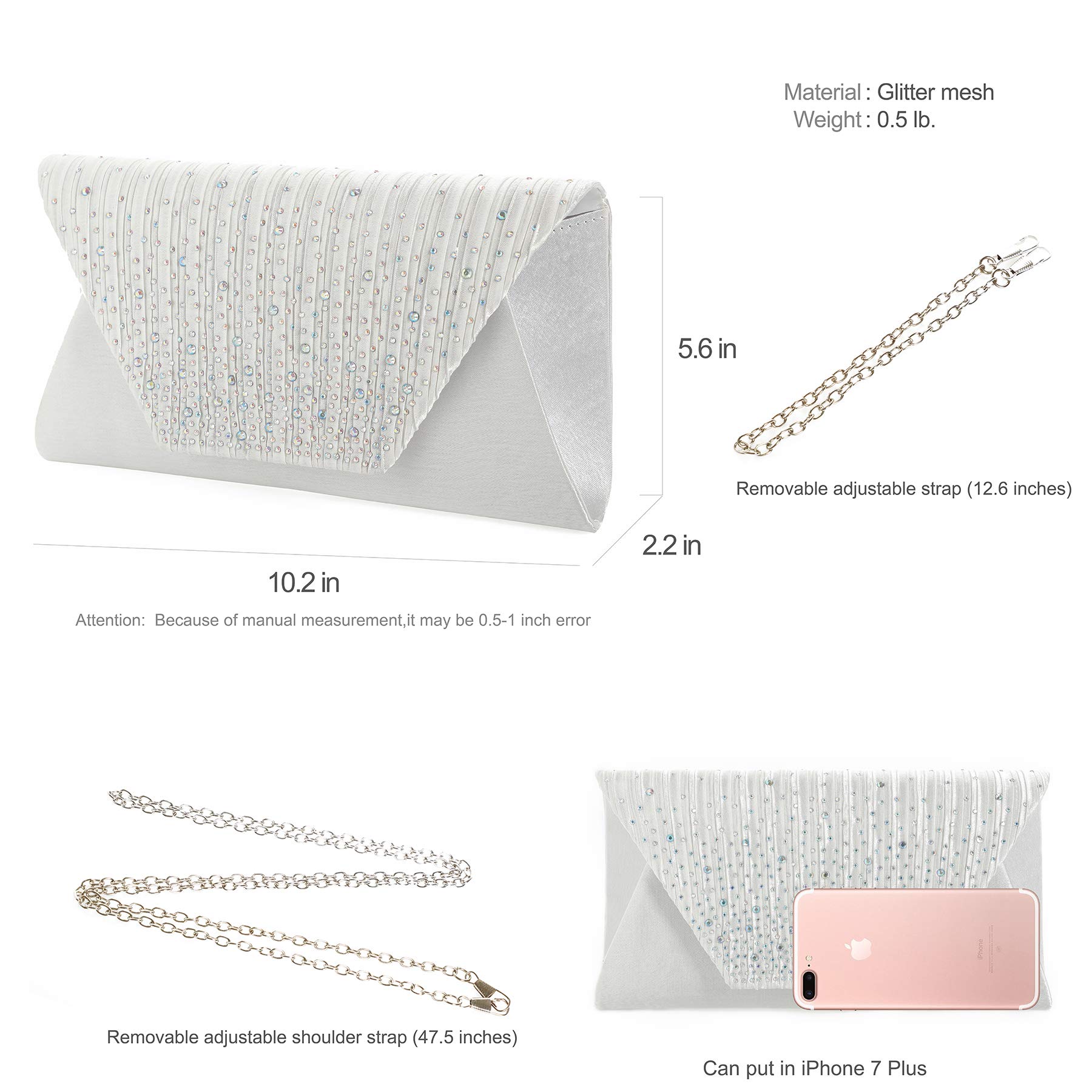 Mihawk Women's Evening Clutch Purse & Handbag - Elegant Wristlet Bag for Parties, Weddings & Special Occasions | Fashionable Women's Accessories for Night Out & Formal Events