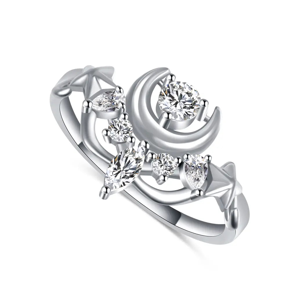 Luna Transformation Ring - Sterling Silver Adjustable Ring for Women - Perfect for Everyday Wear, Gift Giving & Special Occasions