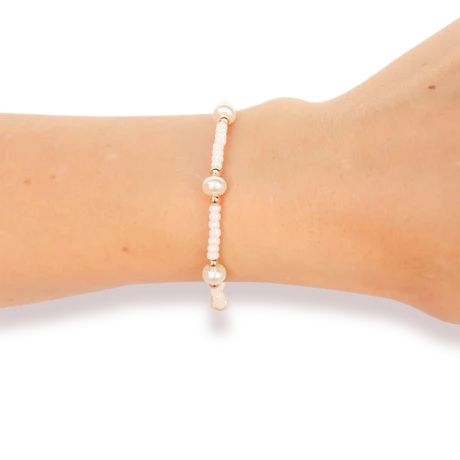 Luster White Pearl Beaded Bracelet for Women - Elegant & Shiny Pearl Jewelry for Parties, Weddings & Special Occasions