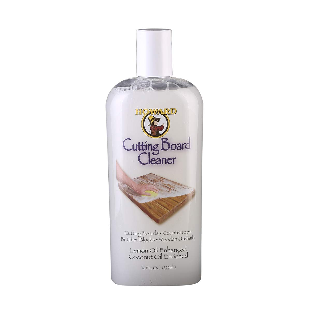 Premium Howard Butcher Block Conditioner & Cutting Board Cleaner Set with Microfiber Cloth (Magenta/Purple) - Wood Care Kit for Kitchen Countertops, Chopping Boards & Wooden Utensils - Natural Oil Treatment & Sanitizing Solution for Food Prep Surfaces