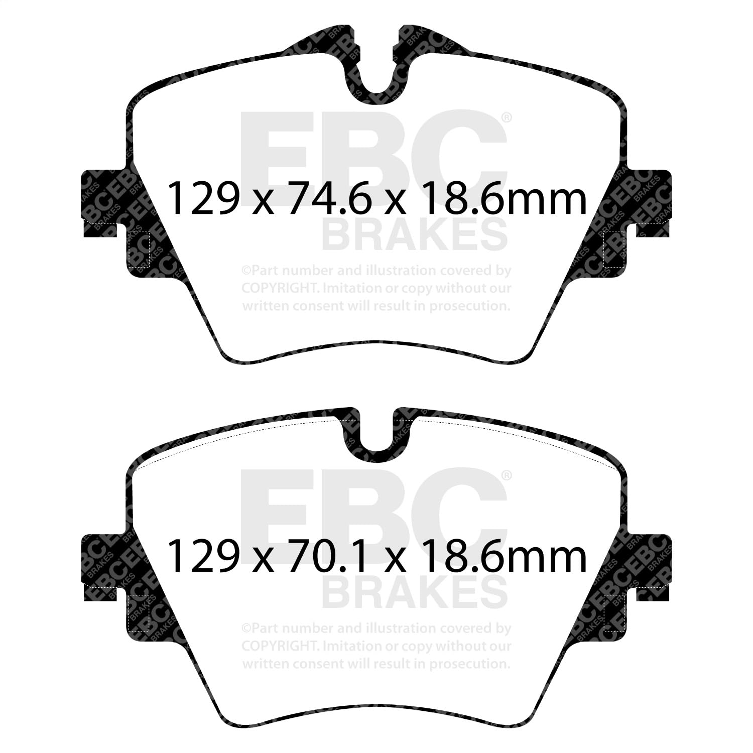 EBC Brakes DP22245 Greenstuff 2000 Series Sport Brake Pads - High Performance Braking for Sports Cars & Track Use