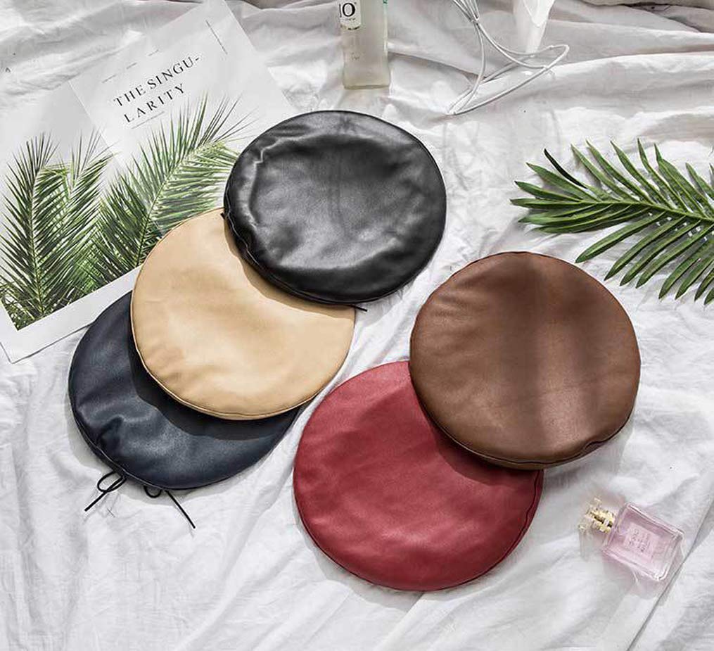 Stylish Leather Beret Hat for Women - Winter Fedora Cloche Beanie in Burgundy | Fashionable Headwear for Casual Outfits & Special Occasions