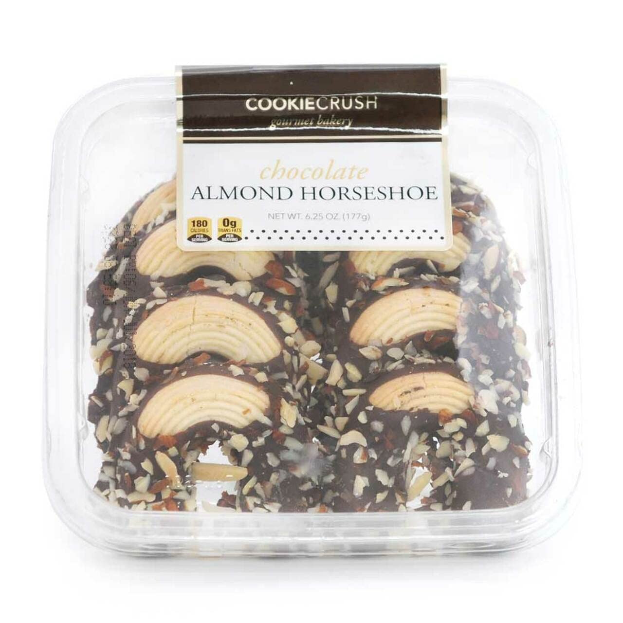 Delicious Chocolate Almond Horseshoe Cookies - 2 Pack (6.25 oz Each) - Perfect for Snacking, Gifts & Holiday Treats