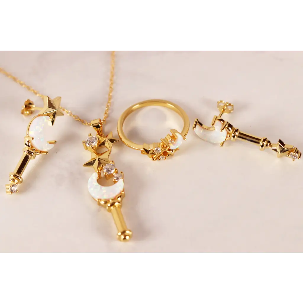 Elegant Tsuki Moon Wand Earrings for Women - Perfect for Parties, Weddings & Everyday Wear